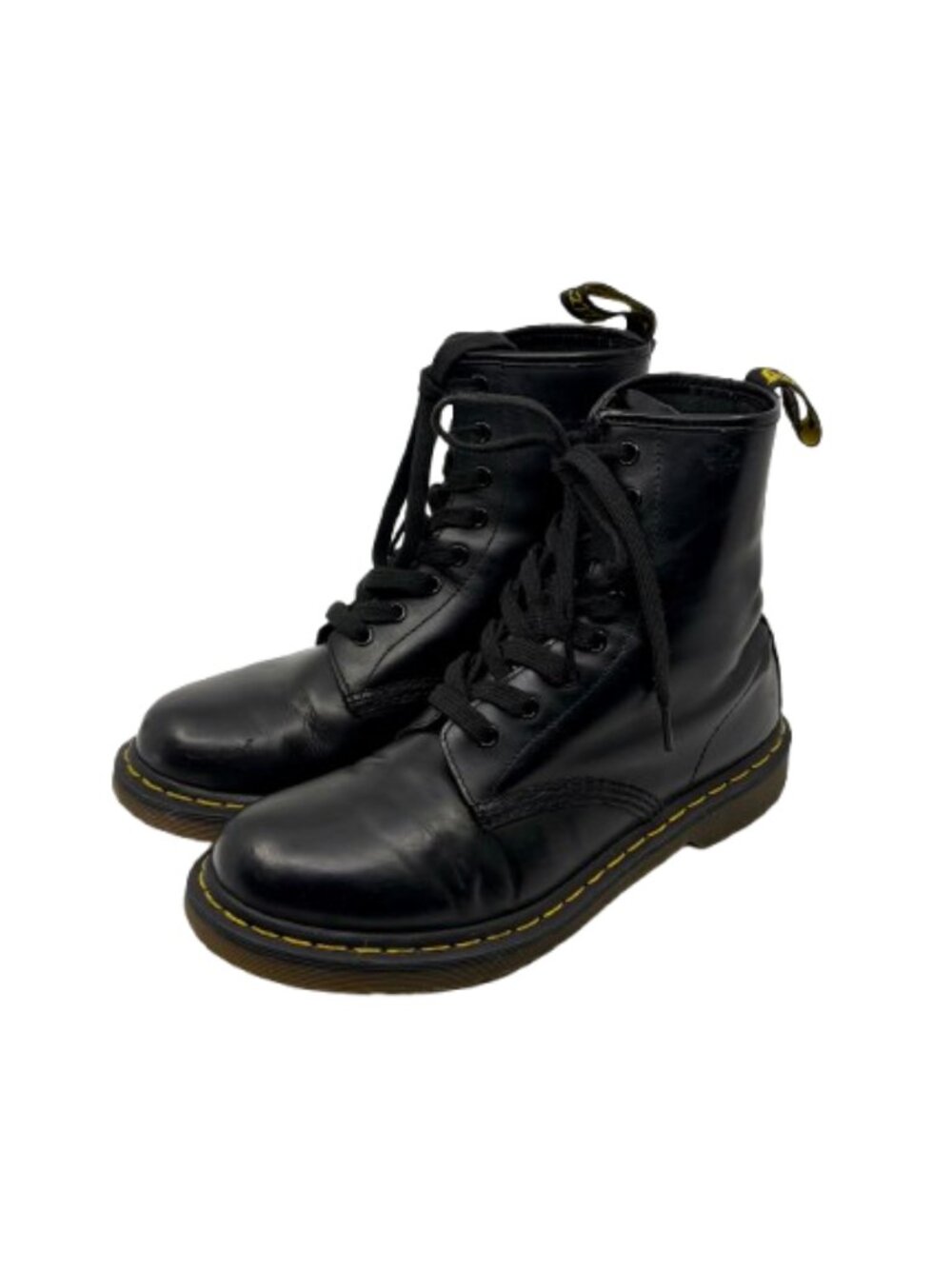 DR MARTENS~1460 W Smooth Leather Lace-Up Boots - Black - Women's Size 9